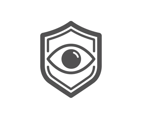 Ícone Detecção Olhos Sinal Retina Símbolo Dados Biométricos Estilo Clássico — Vetor de Stock