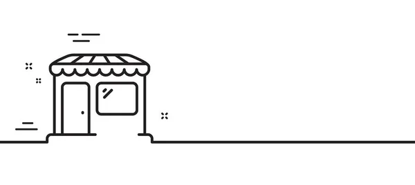 Ikonen För Marknadslinjer Butiksskylt Symbolen För Handelsplatsen Minimal Linje Illustration — Stock vektor