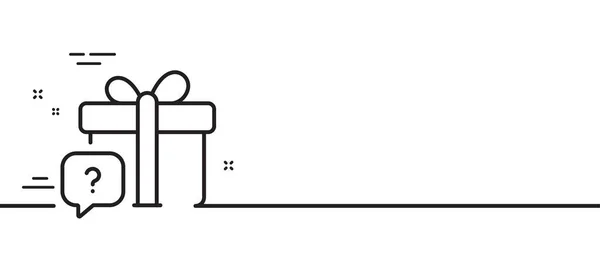 Значок Секретной Линии Подарков Неизвестная Табличка Символ Вопроса Иллюстрация Первой — стоковый вектор
