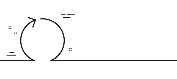 Schleife Pfeil Linie Symbol Pfeilspitze Symbol Aktualisieren Navigationszeiger Minimale Zeilenillustration — Stockvektor