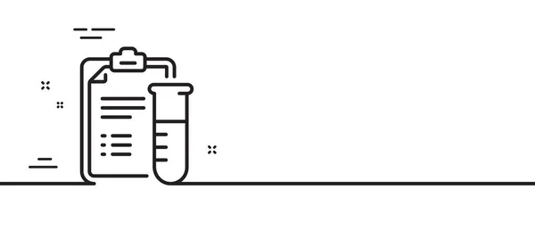 Medizinische Analysen Linie Symbol Medizinbecher Zeichen Apotheken Medikament Symbol Minimale — Stockvektor