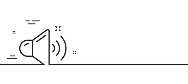 ラウドサウンドラインアイコン 音楽のサウンドサイン 音楽機器のシンボル 最小限の線のイラストの背景 ラウドサウンドラインアイコンパターンバナー ホワイトウェブテンプレートのコンセプト ベクトル — ストックベクタ