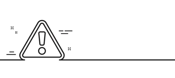 Ikona Varovné Linky Pozor Trojúhelník Varovný Symbol Minimální Čára Ilustrace — Stockový vektor