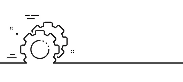 Nastavení Zařadí Ikonu Čáry Značka Cogwheel Symbol Pracovního Procesu Minimální — Stockový vektor