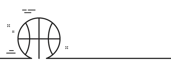 Basketball Liniensymbol Sportballzeichen Symbol Des Wettbewerbs Minimale Zeilenillustration Hintergrund Basketballlinie — Stockvektor