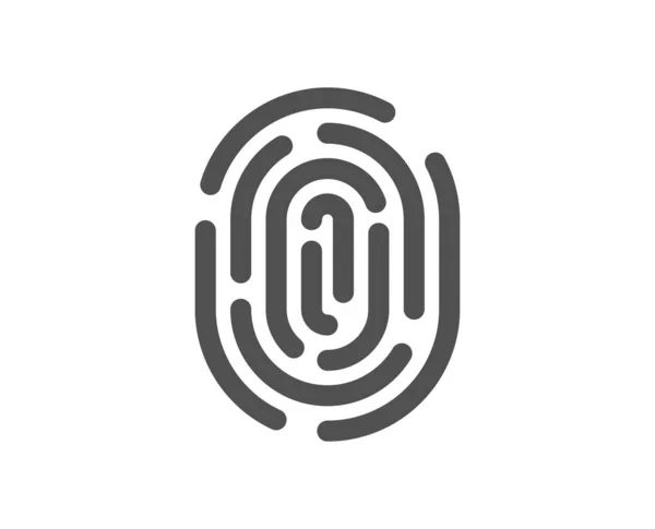 Fingerprint Icon Finger Print Scan Sign Biometric Identity Symbol Classic — Stock Vector