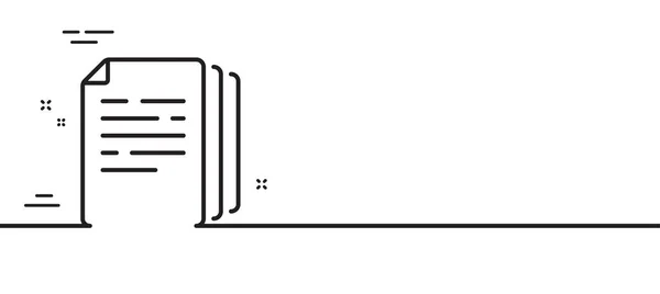 复制文档行图标 文档副本签名 办公便笺符号 最小线条图解背景 复制文档行图标模式横幅 白色网络模板的概念 — 图库矢量图片