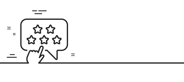 Значок Звездной Линии Нажмите Знак Рейтинга Символ Ранга Посла Бренда — стоковый вектор