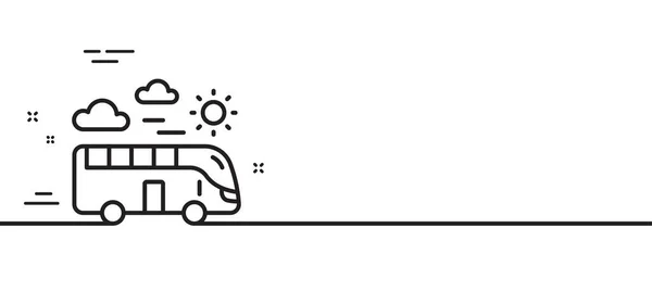 Значок Автобусной Линии Поездка Транспортный Знак Символ Праздничного Автомобиля Иллюстрация — стоковый вектор