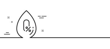 Alkol çizgisi simgesi yok. Organik test işareti. Su damlası sembolü. Asgari çizgi çizimi arka planı. Alkol çizgisi simgesi pankartı yok. Beyaz ağ şablonu konsepti. Vektör