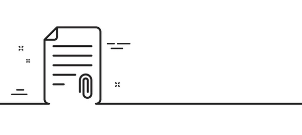 Önéletrajz Csatolásának Ikonja Dokumentum Fájl Szimbólum Minimális Vonal Illusztráció Háttér — Stock Vector