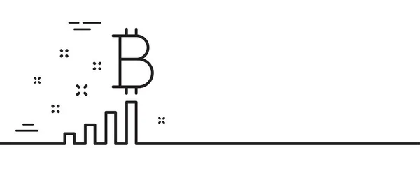 비트코인 그래프 아이콘 암호화 상징을 암호화하고 비트코인 그래프 아이콘 화이트 — 스톡 벡터