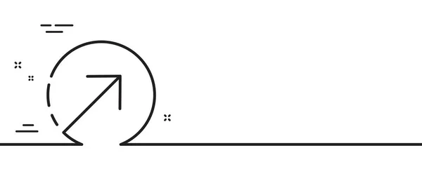 Direction Arrow Line Icon Arrowhead Symbol Navigation Pointer Sign Minimal — Stock Vector