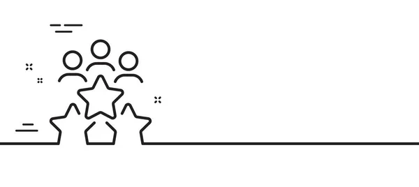 Ikonen För Affärsmöten Anställdas Nomineringsskylt Teamwork Betygssymbol Minimal Linje Illustration — Stock vektor