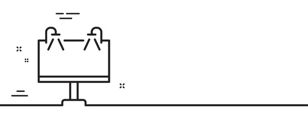 Значок Дорожной Рекламы Символ Рекламы Деловое Предложение Иллюстрация Первой Линии — стоковый вектор
