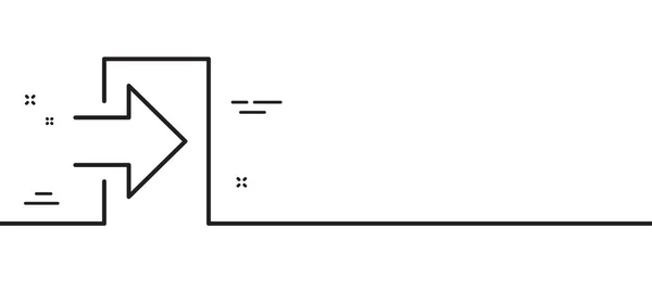 Значок Стрелкой Входа Знак Символе Навигационный Указатель Иллюстрация Первой Линии — стоковый вектор