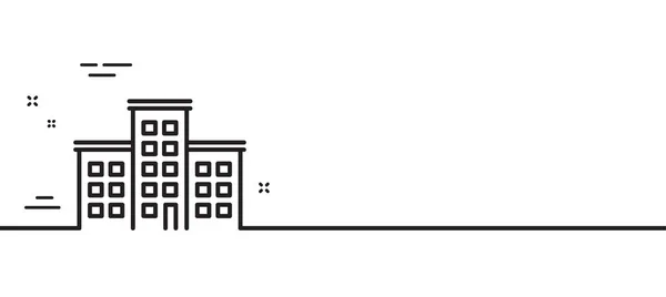 Ikona Firmy Znak Budynku Minimalne Tło Ilustracji Linii Wzór Ikony — Wektor stockowy