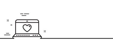 Aşk çizgisi ikonu. 