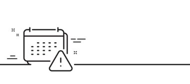 Haber satırı simgesi. Takvim uyarısı işareti. Olay hatırlatma sembolü. Asgari çizgi çizimi arka planı. Haber çizgisi simge desenli pankart. Beyaz ağ şablonu konsepti. Vektör