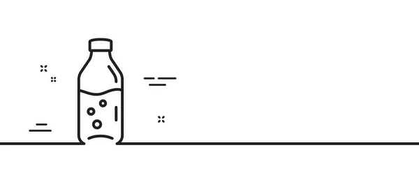 Linea Icona Bottiglia Acqua Segno Bibita Gassata Simbolo Liquido Minimo — Vettoriale Stock