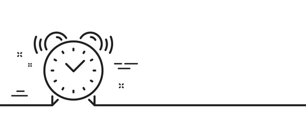 Icône Ligne Horloge Alarme Temps Signe Montre Illustration Ligne Minimale — Image vectorielle