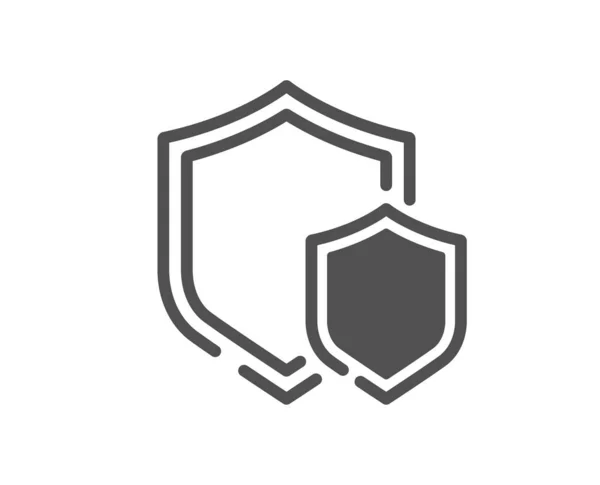 Icono Escudos Firma Privacidad Segura Símbolo Defensa Segura Estilo Plano — Archivo Imágenes Vectoriales