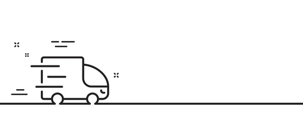 Значок Линии Доставки Грузовика Вывеска Экспресс Транспортный Символ Иллюстрация Первой — стоковый вектор