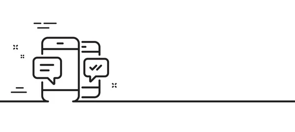 Піктограма Лінії Повідомлень Телефону Мобільний Знак Балачки Розмова Або Символ — стоковий вектор