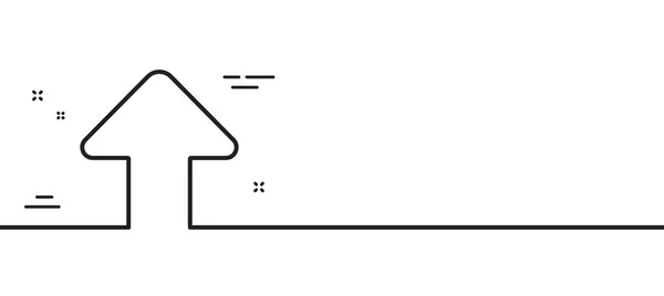矢印線のアイコンをアップロードします 方向矢印記号 ナビゲーションポインタ記号 最小限の線のイラストの背景 ラインアイコンパターンバナーをアップロードします ホワイトウェブテンプレートのコンセプト ベクトル — ストックベクタ
