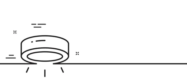 Led Lamp Lijn Icoon Schijnwerper Interieur Verlicht Symbool Minimale Lijn — Stockvector