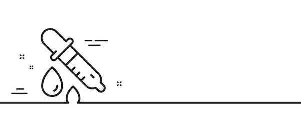 Icono Línea Pipeta Química Signo Laboratorio Símbolo Laboratorio Fondo Ilustración — Archivo Imágenes Vectoriales