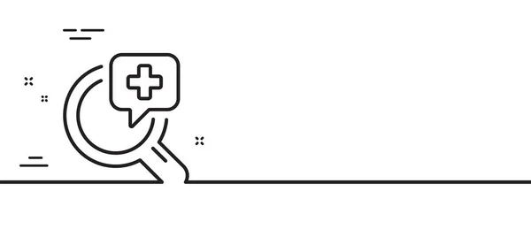 Analyses Médicales Icône Ligne Aide Médicale Signe Symbole Pharmaceutique Illustration — Image vectorielle