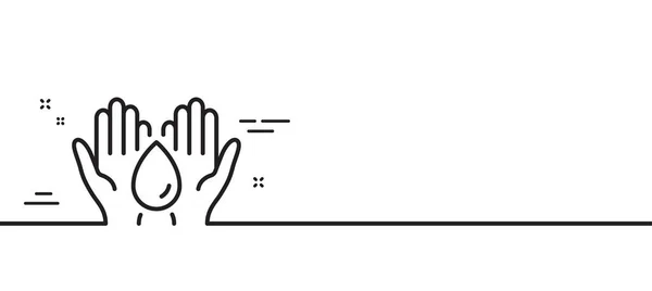 Veilige Waterlijn Icoon Vloeibaar Teken Ecologische Energie Symbool Minimale Lijn — Stockvector
