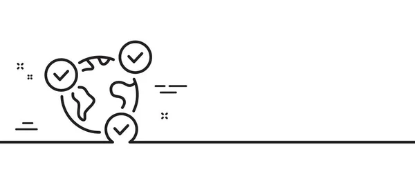 Icône Ligne Vote Ligne Signe Vote Par Internet Symbole Élection — Image vectorielle