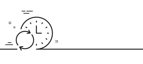 Zeitsymbol Uhr Aktualisieren Oder Deadline Symbol Zeitmanagement Zeichen Minimale Zeilenillustration — Stockvektor