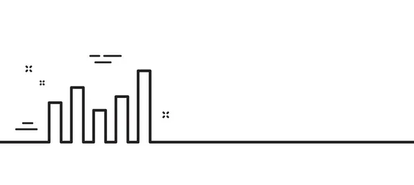 列チャートラインアイコン 財務グラフ記号 証券取引所のシンボル 設備投資だ 最小限の線のイラストの背景 列チャートラインアイコンパターンバナー ベクトル — ストックベクタ