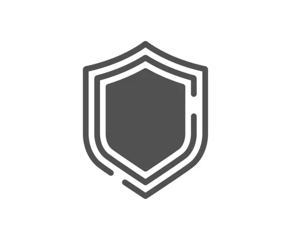 Ikona Tarczy Znak Bezpieczeństwa Prywatności Bezpieczny Symbol Obrony Klasyczny Płaski — Wektor stockowy