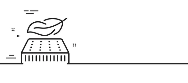 Leichte Matratze Linie Symbol Orthopädisches Pad Zeichen Atmungsaktives Schlafbettsymbol Minimale — Stockvektor