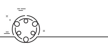 Giriş çizgisi simgesi. Özsermaye kültür işareti. Cinsiyet çeşitliliği sembolü. Asgari çizgi çizimi arka planı. Katılım çizgisi simge pankartı. Beyaz ağ şablonu konsepti. Vektör