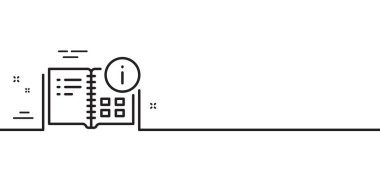 Komut bilgi satırı simgesi. Teknik bilgi işareti. Asgari çizgi çizimi arka planı. Komut bilgi satırı simge desenli pankart. Beyaz ağ şablonu konsepti. Vektör