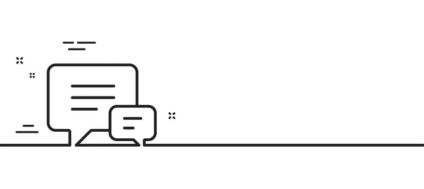 Icono Línea Chat Signo Burbuja Del Habla Comunicación Símbolo Comentario — Archivo Imágenes Vectoriales