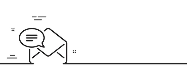 Nouvelle Icône Ligne Mail Signe Correspondance Symbole Mail Illustration Ligne — Image vectorielle