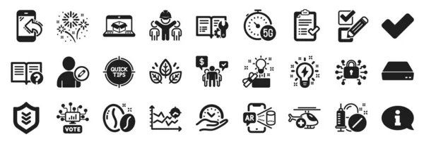 Conjunto Iconos Negocios Como Trabajo Equipo Internet Iconos Llamadas Entrantes — Vector de stock