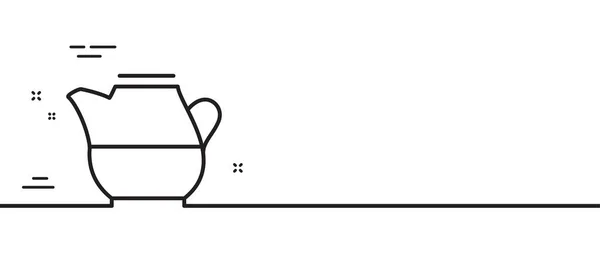 Melkkan Voor Koffie Icoon Een Vers Bordje Dranksymbool Minimale Lijn — Stockvector