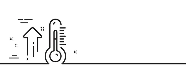 高温線のアイコン 温度診断記号 発熱測定記号 最小限の線のイラストの背景 高温ラインアイコンパターンバナー ホワイトウェブテンプレートのコンセプト ベクトル — ストックベクタ