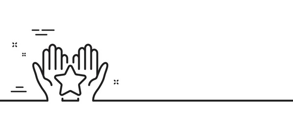 Icône Classement Signe Stellaire Symbole Meilleur Rang Illustration Ligne Minimale — Image vectorielle