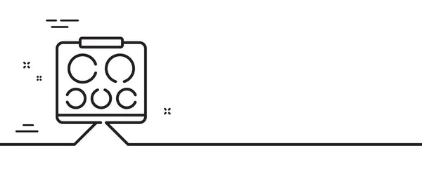 Значок Линии Видимой Доски Знак Глазной Клиники Символ Оптометрии Иллюстрация — стоковый вектор