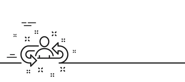 Rekryteringslinjens Ikon Företagsledningsskylt Symbol För Anställda Eller Personal Minimal Linje — Stock vektor