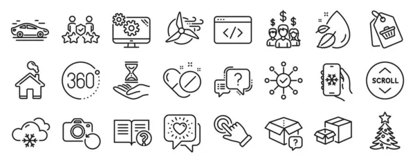 Set Business Icons Question Mark Touchscreen Gesture Survey Check Icons — Stock Vector