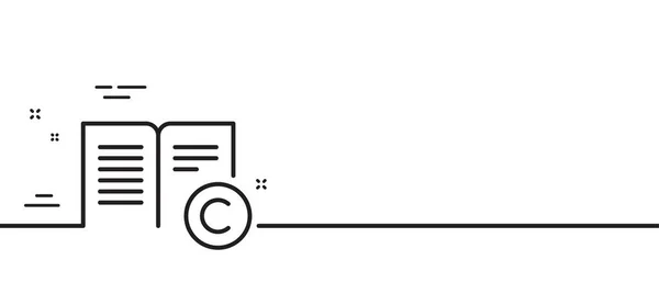 版权线图标 抄写或书签 反馈符号 最小线条图解背景 版权线图标图案横幅 白色网络模板的概念 — 图库矢量图片